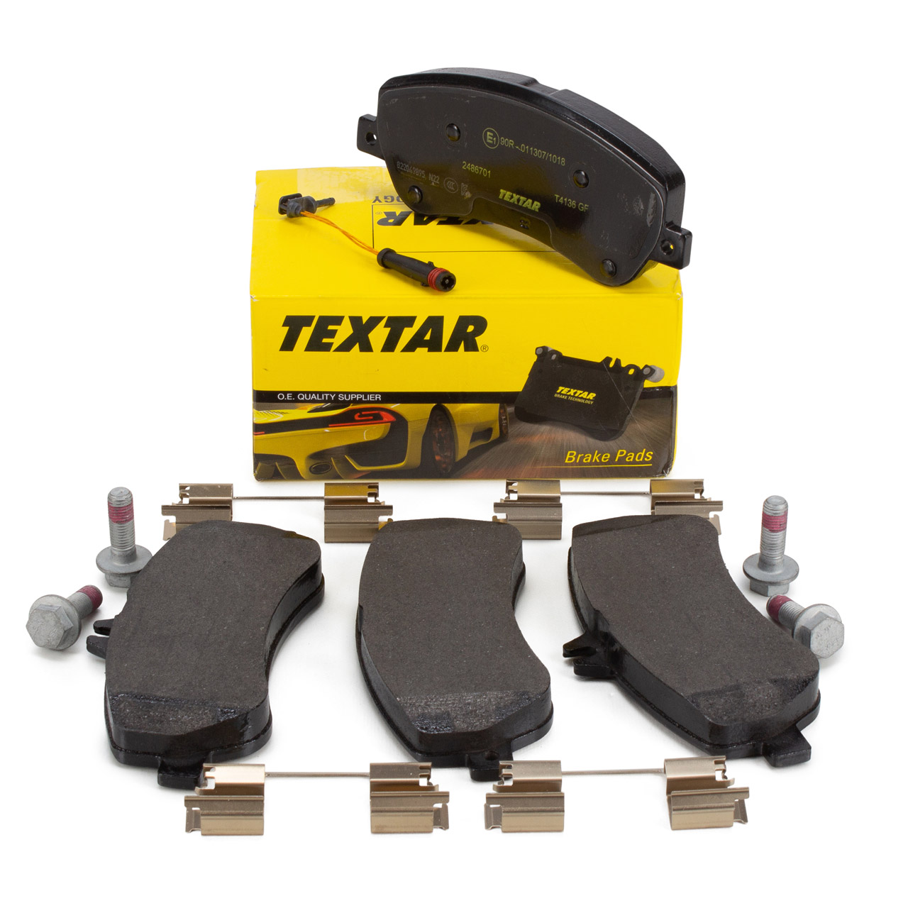 TEXTAR 2486701 Bremsbel&auml;ge + Warnsensor f&uuml;r MERCEDES GLK-Klasse X204 200-350/CDI vorne