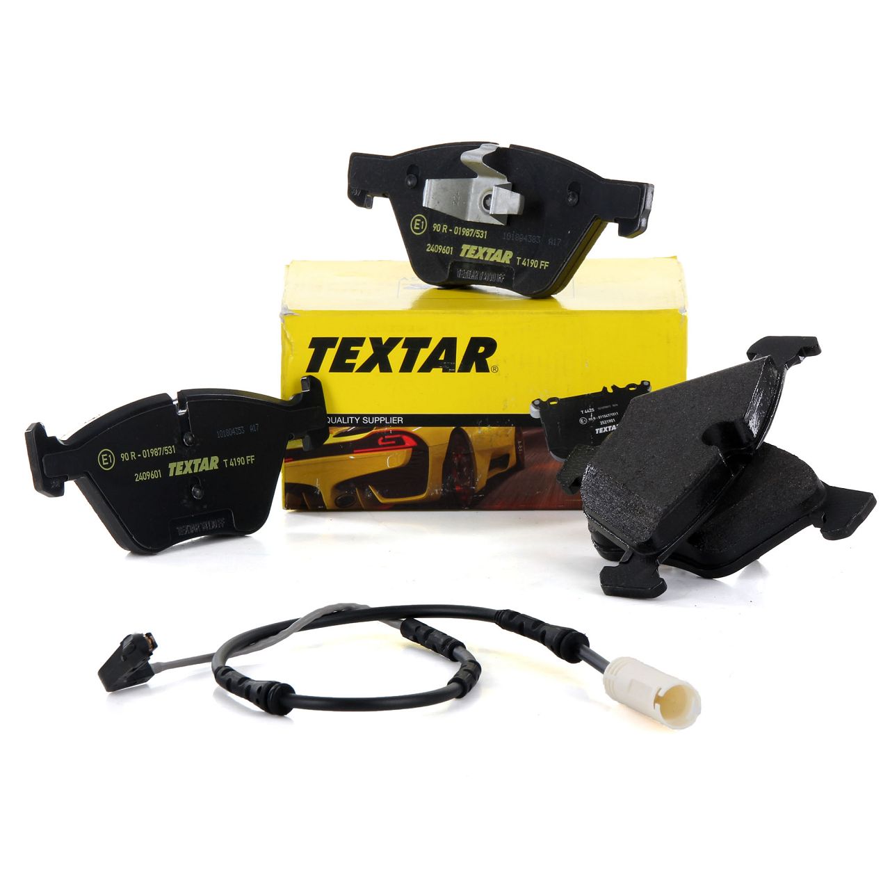 TEXTAR 2409601 Bremsbeläge + Sensor BMW 1er E81-88 120i 130i 123d 3er E90 318-330i vorne