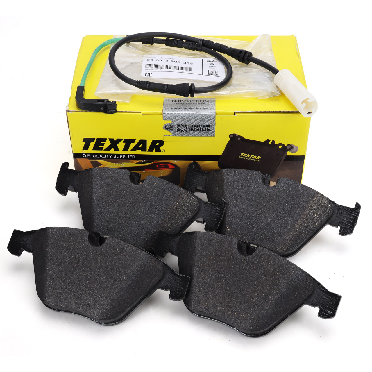 TEXTAR 2331207 Bremsbel&auml;ge + Sensor f&uuml;r BMW 1er E82 1M 3er E90 E92 E93 M3/GTS vorne