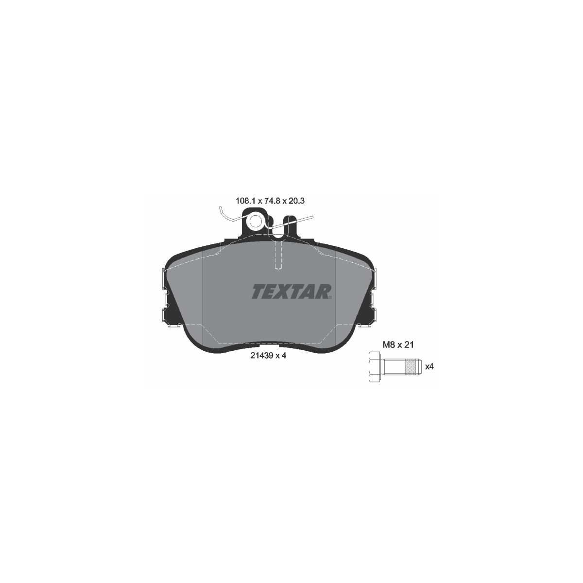 TEXTAR Bremsbeläge für MERCEDES C-KLASSE W202 180-280 200/220/250D 200CDI vorne