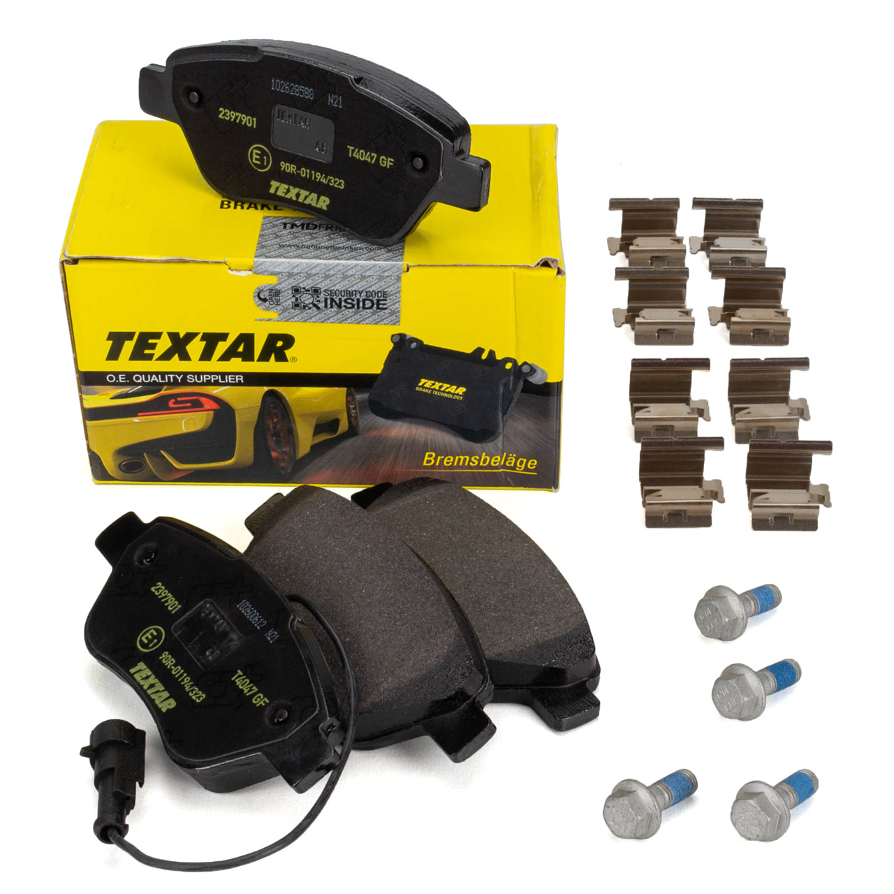 TEXTAR 2397901 Bremsbeläge + Sensor FIAT 500 (312_) Grande / Punto (199_) vorne
