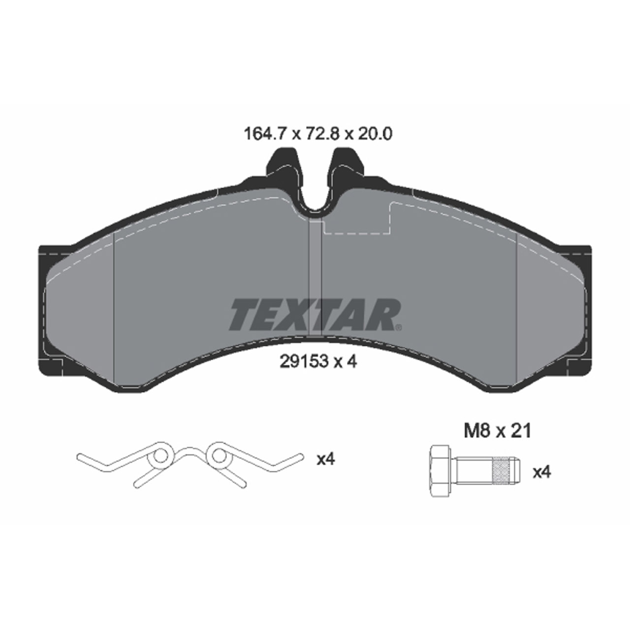 TEXTAR 2915301 Bremsbeläge MERCEDES-BENZ Sprinter B904 VW LT 28-46 II vorne / hinten