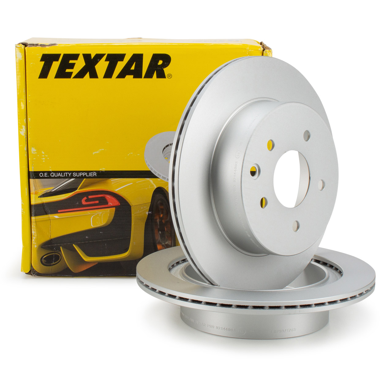 TEXTAR 92144003 Rear Brake Disc Set for Nissan Juke, Leaf, Qashqai, X-Trail, and Renault