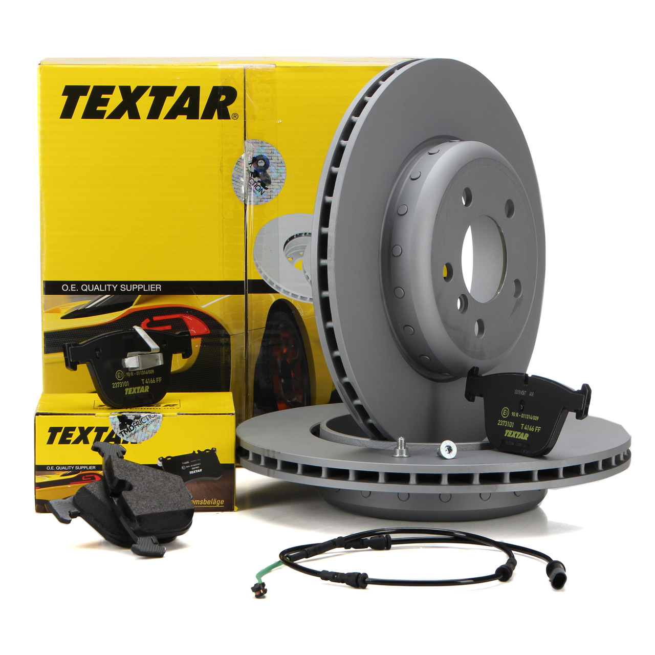 TEXTAR Brake Discs + Brake Pads + Wako for BMW 5 Series F07 Gran Turismo (Rear)