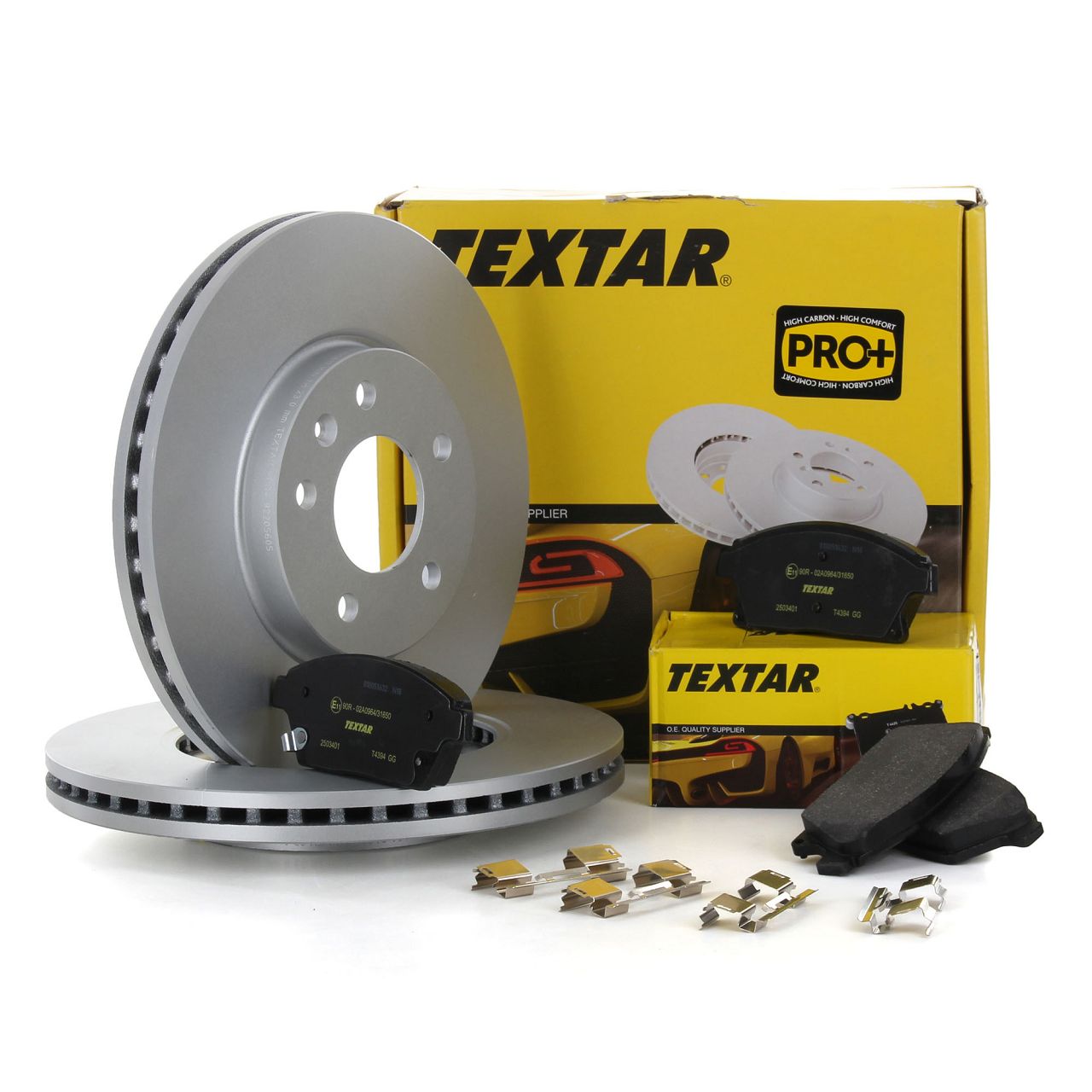 TEXTAR Bremsscheiben + Bremsbeläge für OPEL Astra J Zafira Tourer C 16 Zoll vorne