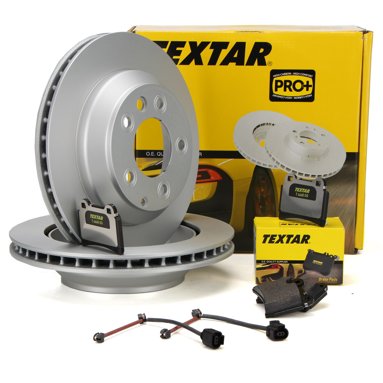 TEXTAR Bremsscheiben + Beläge + Wako VW Touareg (7L) PR-1KQ hinten  