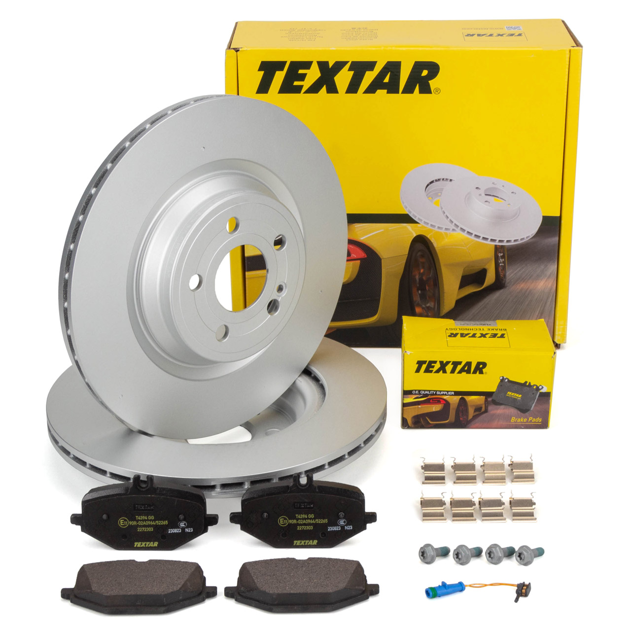 TEXTAR Bremsscheiben + Bremsbeläge + Sensor MERCEDES GLE V167 C167 GLS X167 hinten