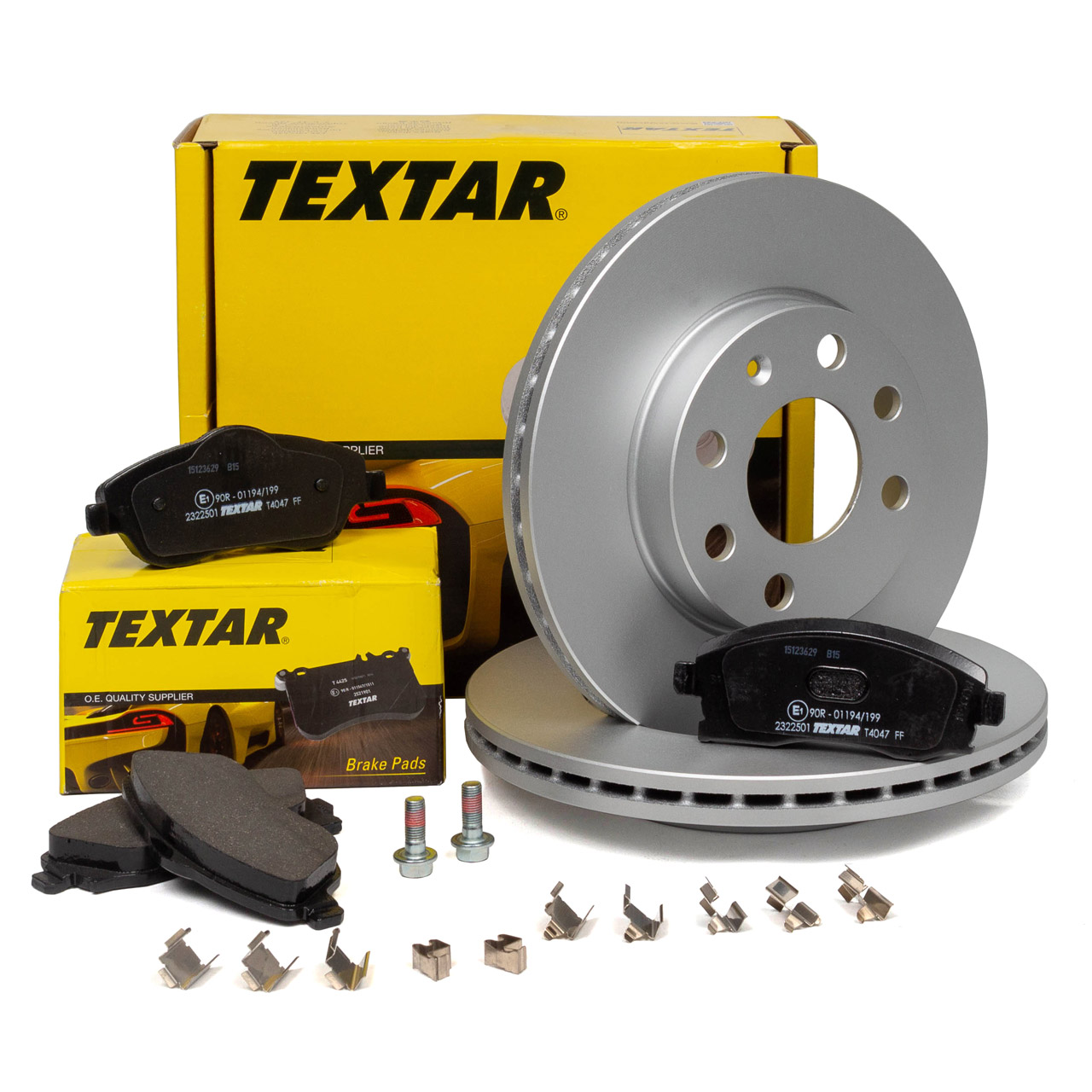 TEXTAR Bremsscheiben + Beläge OPEL Corsa C 1.0 1.2 1.7 DI mit ABS vorne