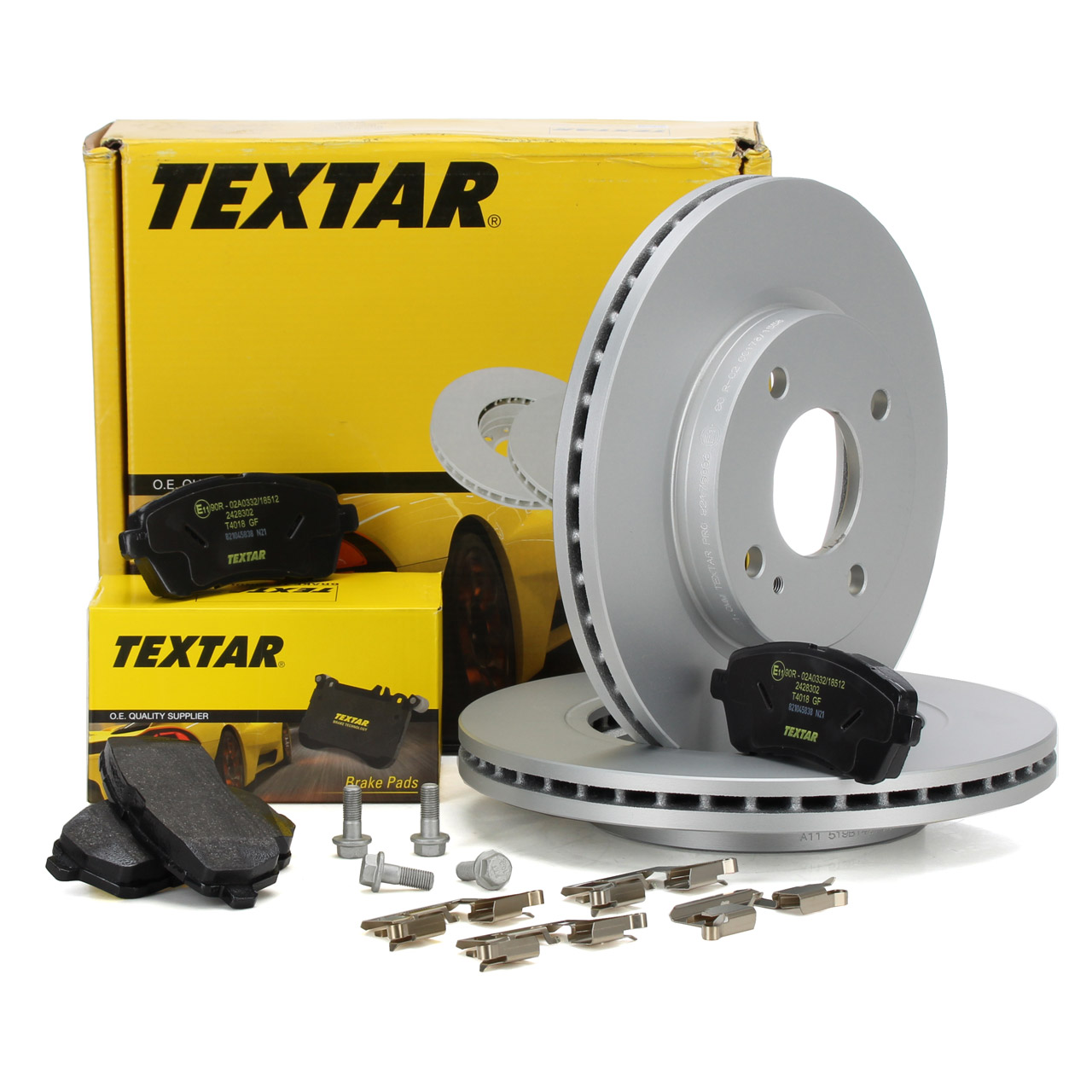 TEXTAR Bremsscheiben + Bremsbeläge FORD Fiesta 6 MK6 vorne