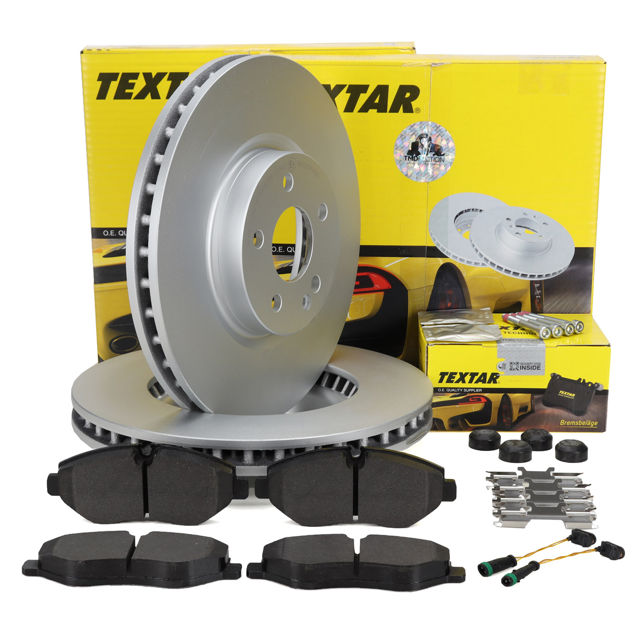 TEXTAR Bremsscheiben + Bremsbeläge + Sensor MERCEDES Vito W447 17 Zoll vorne