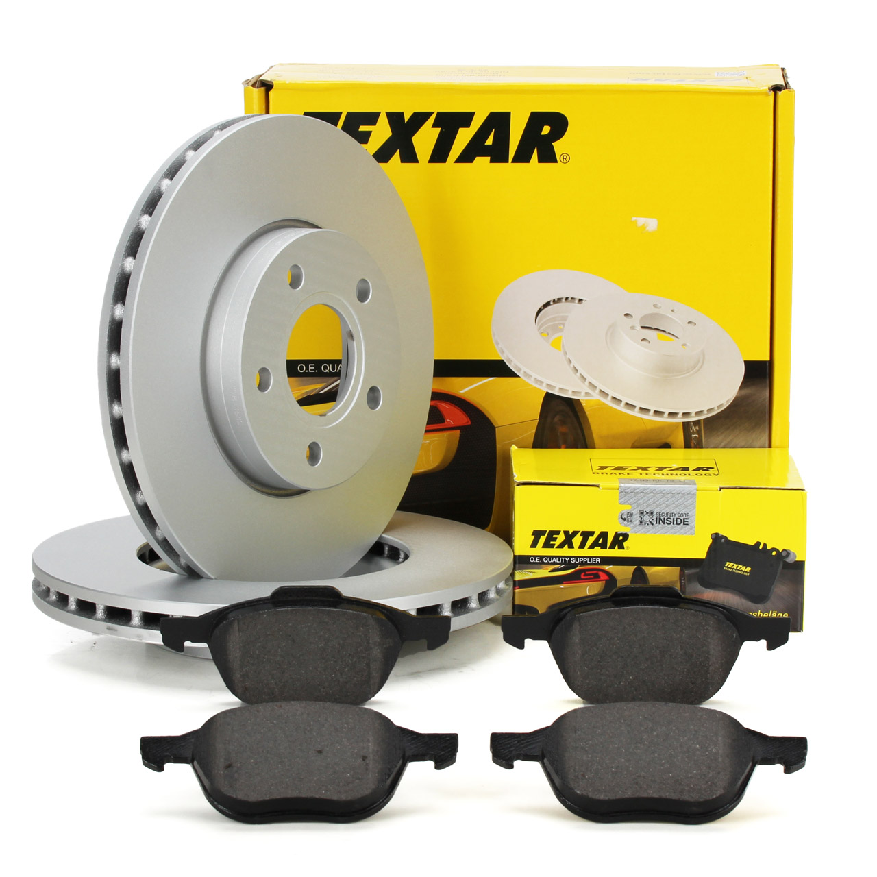 TEXTAR Bremsscheiben + Bremsbeläge FORD Focus 3 MK3 C-Max 2 MK2 vorne