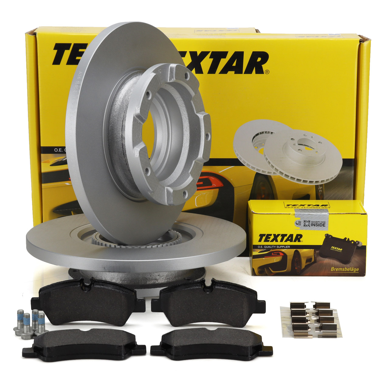 TEXTAR Bremsscheiben + Bremsbeläge FORD Tourneo / Transit Custom hinten