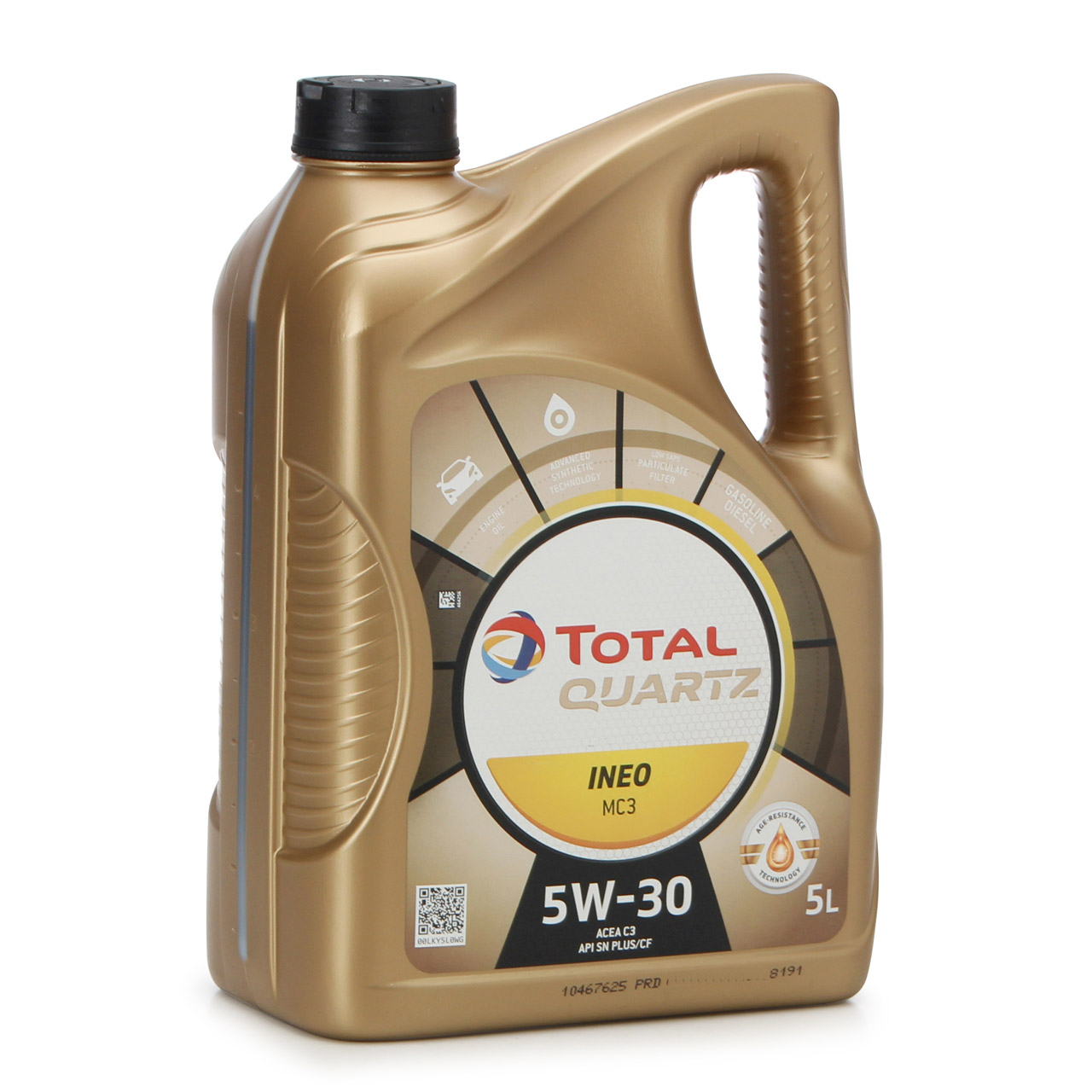 5L TOTAL 5W30 Motoröl + HENGST Ölfilter für MERCEDES RENAULT DACIA SMART 0.9+1.2+1.3