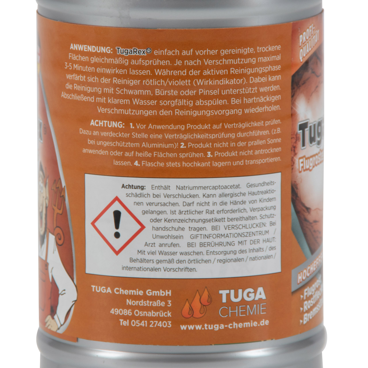 TUGA TX1D TugaRex Flugrostentferner Rostlöser Sprühflasche 1000ml 1 L