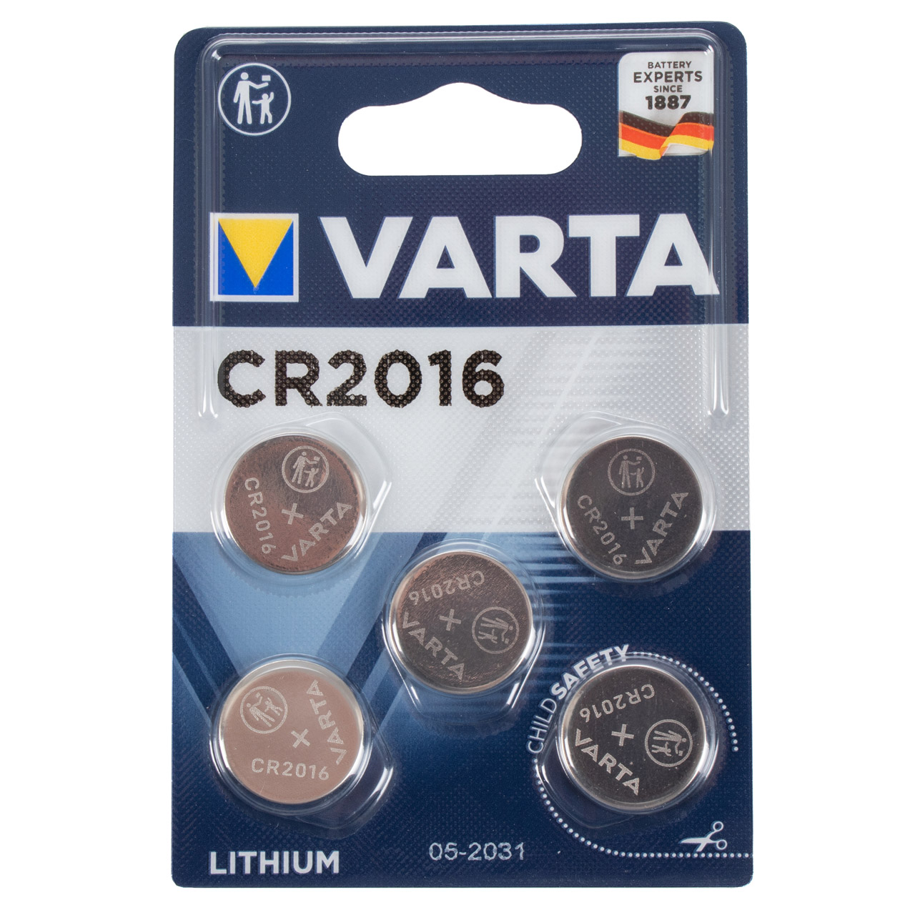 50x VARTA Lithium 3V CR2016 Knopfzelle Knopfbatterie Batterie (MHD 07.2031)