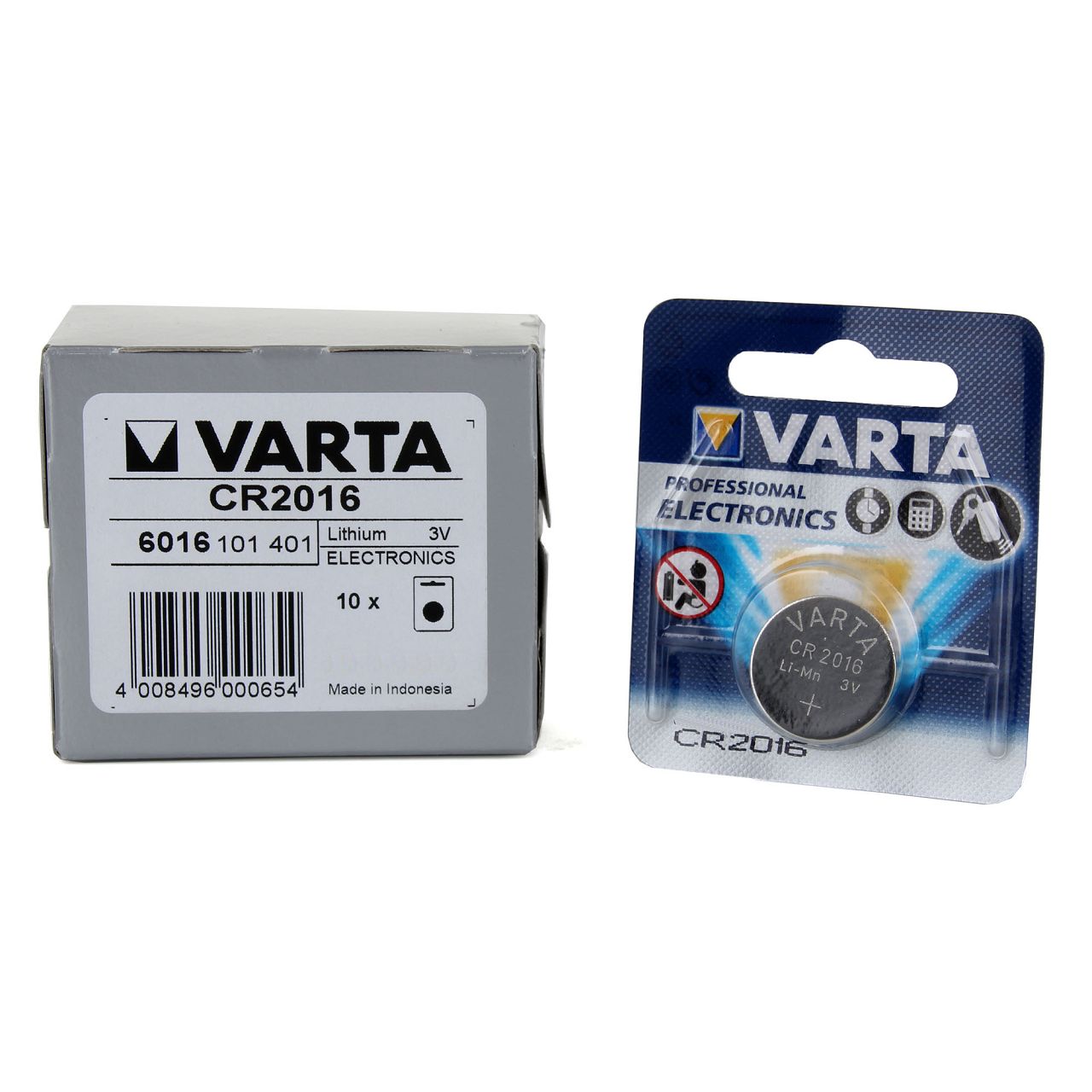 10x VARTA Lithium 3V CR2016 Knopfzelle Knopfbatterie Batterie (MHD 12.2031)