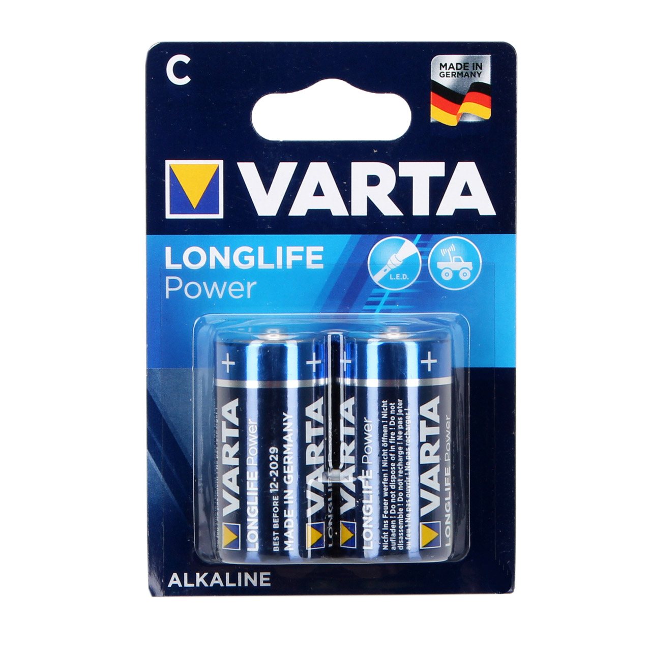 2x VARTA Batterie LONGLIFE POWER Alkalin C LR14 Baby 1,5V