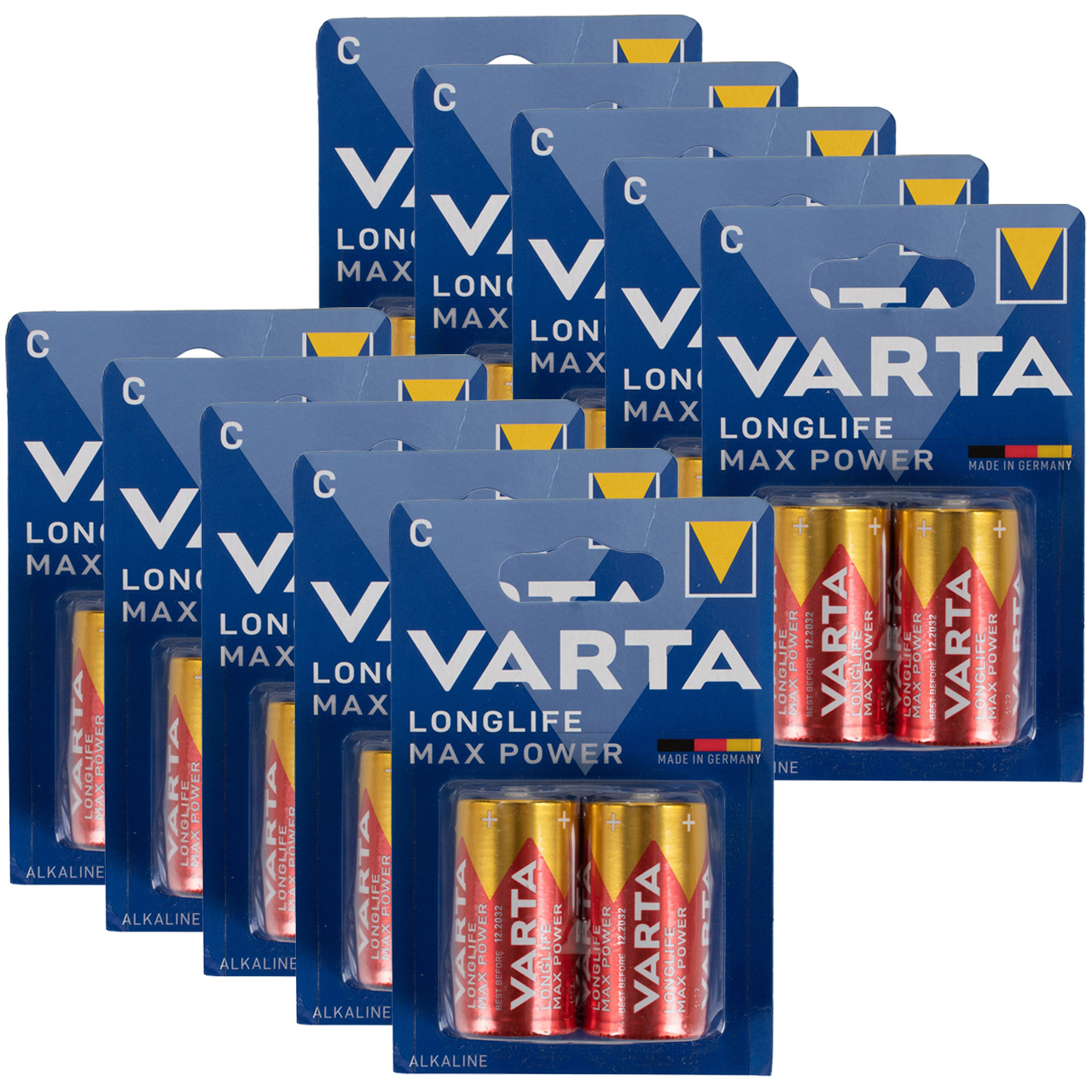 20x VARTA LONGLIFE MAX POWER ALKALINE Batterie C BABY 4714 LR14 MN1400 1,5V
