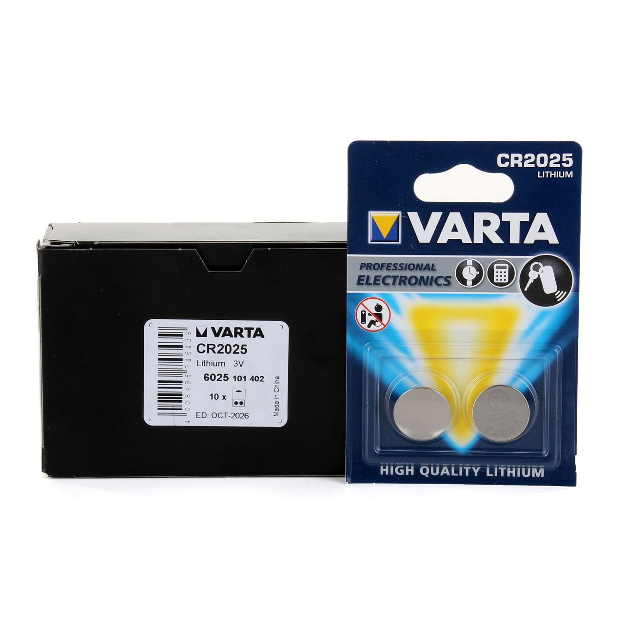 10x 2er Set VARTA Knopfzelle Knopfbatterie Batterie Lithium Cell Power 3V CR2025