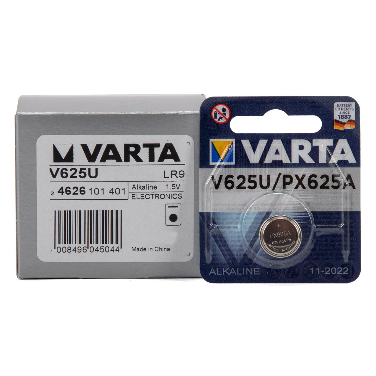 10x VARTA V625U LR9 PX625A Knopfzelle Knopfbatterie Batterie Alkaline 1.5V Schlüssel Uhr