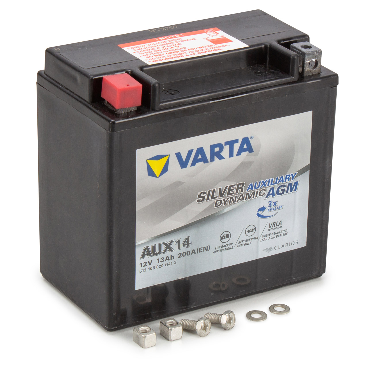 VARTA AUX14 SILVER DYNAMIC AGM Versorgungsbatterie Stützbatterie 12V 13Ah