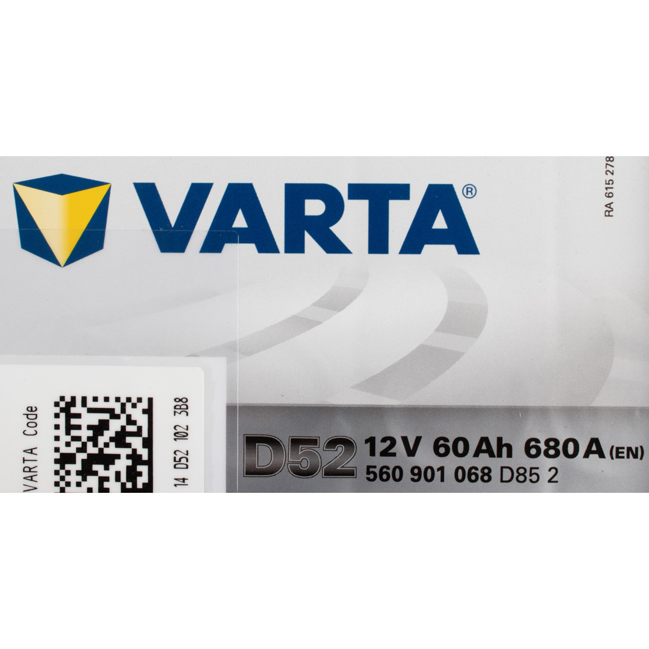VARTA D52 SILVER dynamic AGM Autobatterie Starterbatterie 12V 60Ah EN680A