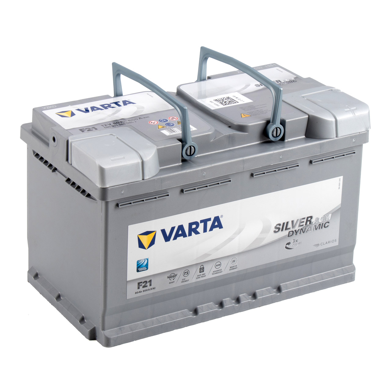 VARTA F21 SILVER dynamic AGM Autobatterie Starterbatterie 12V 80Ah