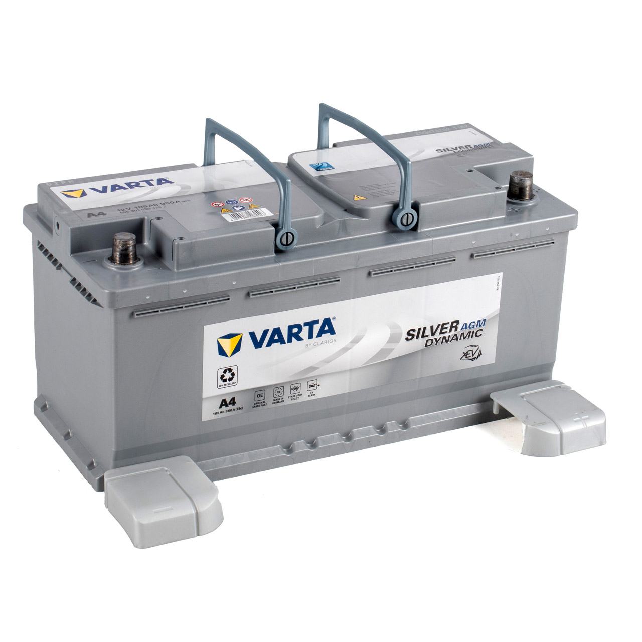 VARTA B13 SILVER dynamic AGM Autobatterie Starterbatterie 12V 105Ah EN950A