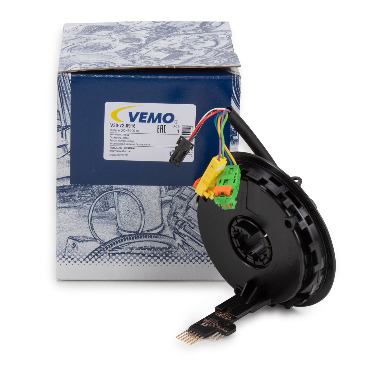 VEMO V30720916 Wickelfeder Schleifring Airbag MERCEDES E-Klasse W211 S211 W463 0004640518