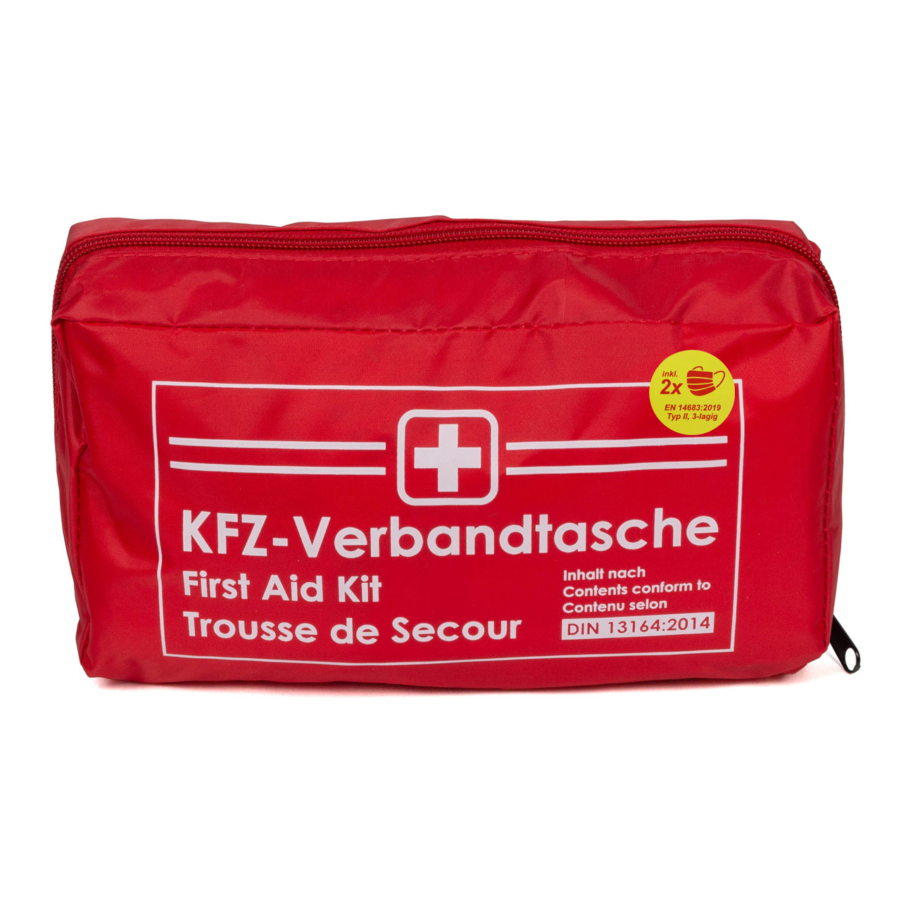 AUTO PKW KFZ Verbandtasche Verbandkasten Erste-Hilfe ROT DIN13164-2022 (MHD 08.2027)