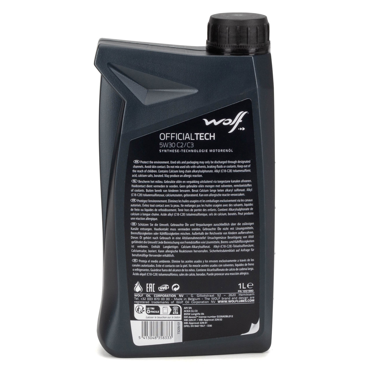 1L 1 Liter WOLF OFFICIALTECH 5W30 C2/C3 Motoröl BMW LL-04 dexos2  