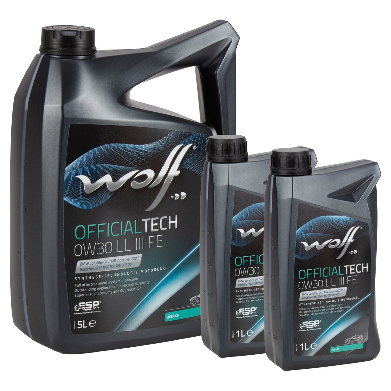 7L 7 Liter WOLF OFFICIALTECH 0W30 LL III FE Motoröl Öl BMW LL-04 