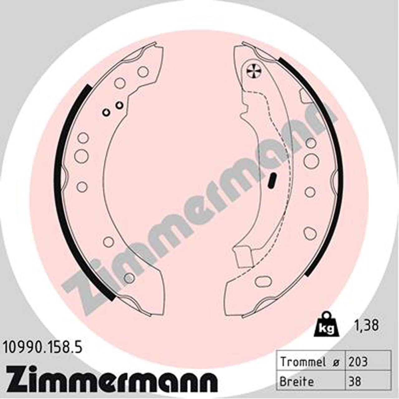 ZIMMERMANN Bremstrommeln + Bremsbacken RENAULT Twingo 2 bis 09.2012 hinten