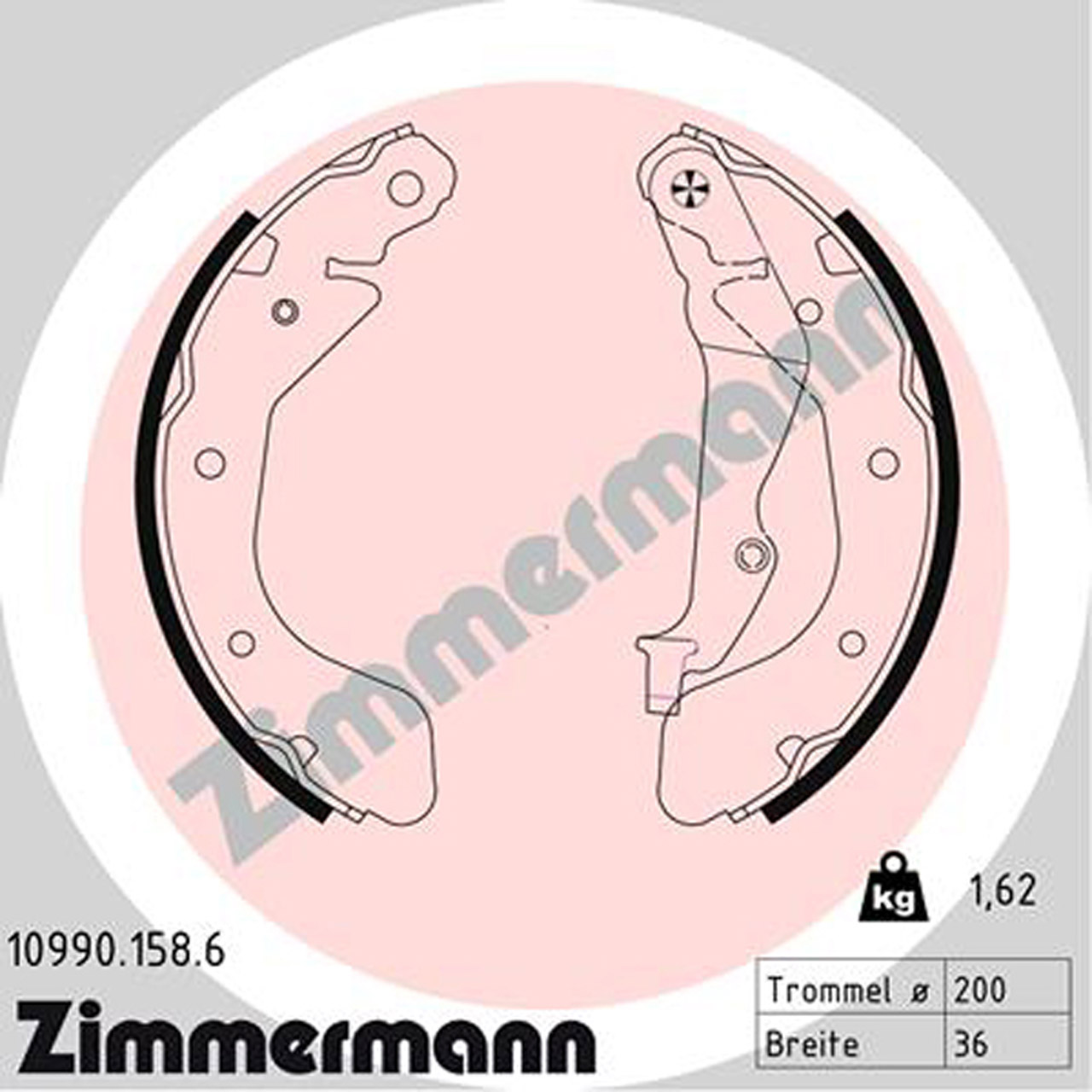 ZIMMERMANN Bremstrommeln + Bremsbacken OPEL Karl (C16) 1.0 / LPG 73/75 PS hinten