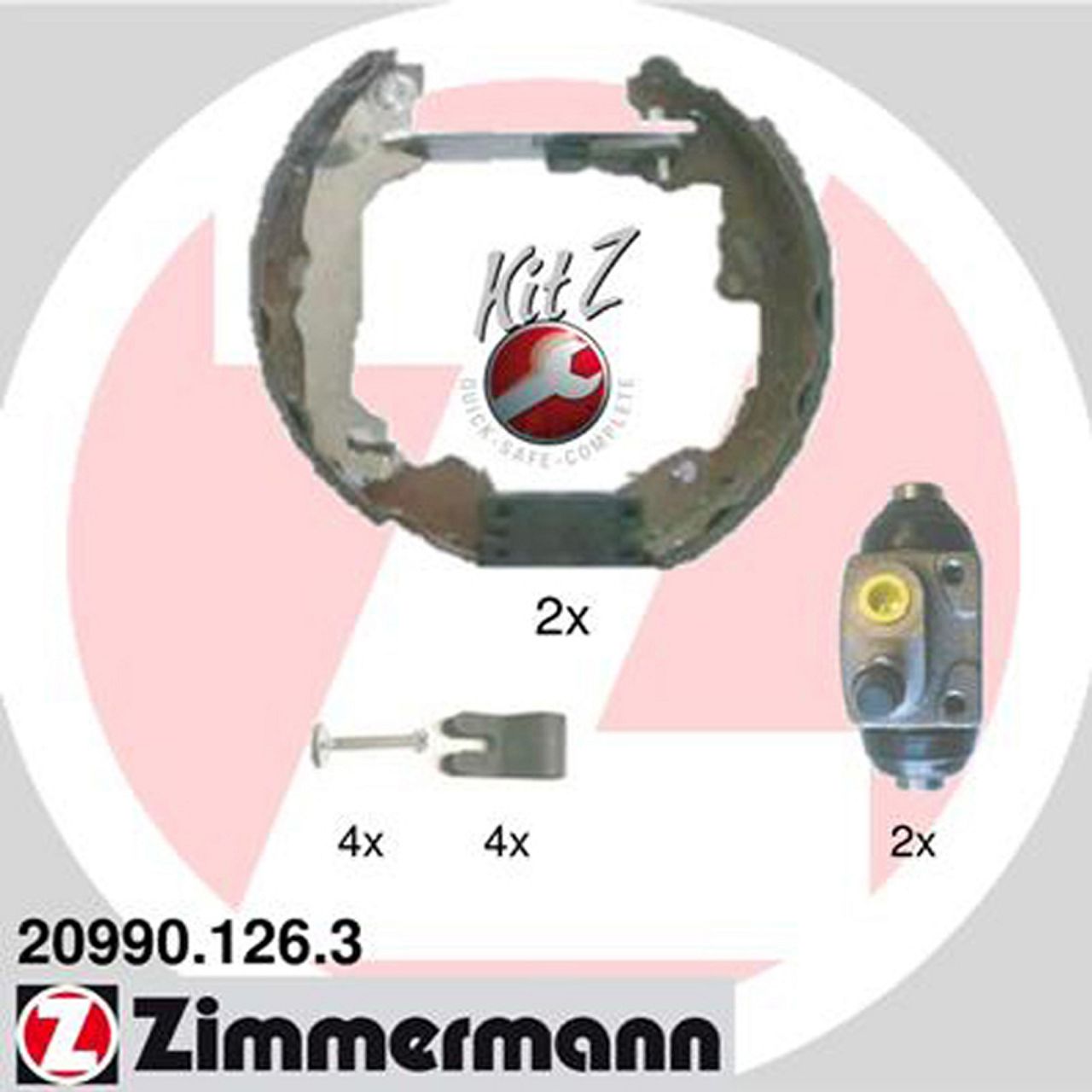 ZIMMERMANN Bremsbacken + Radbremszylinder für Ford Focus Kombi DNW 1.4/1.6/1.8