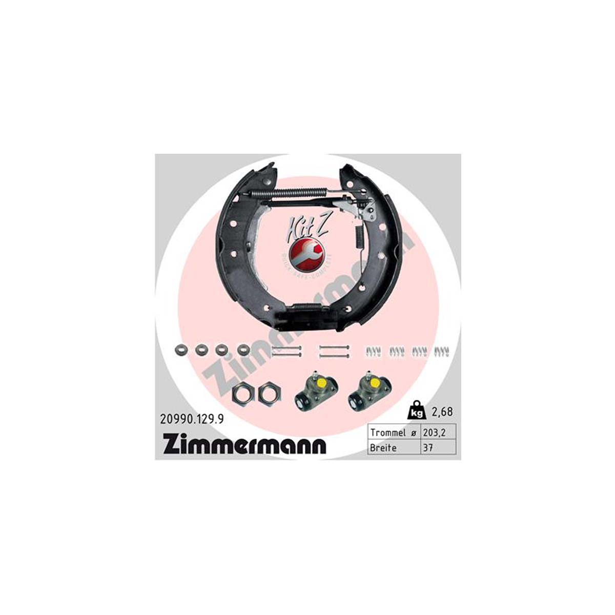 ZIMMERMANN Bremsbacken + Radbremszylinder für DACIA LOGAN RENAULT CLIO TWINGO