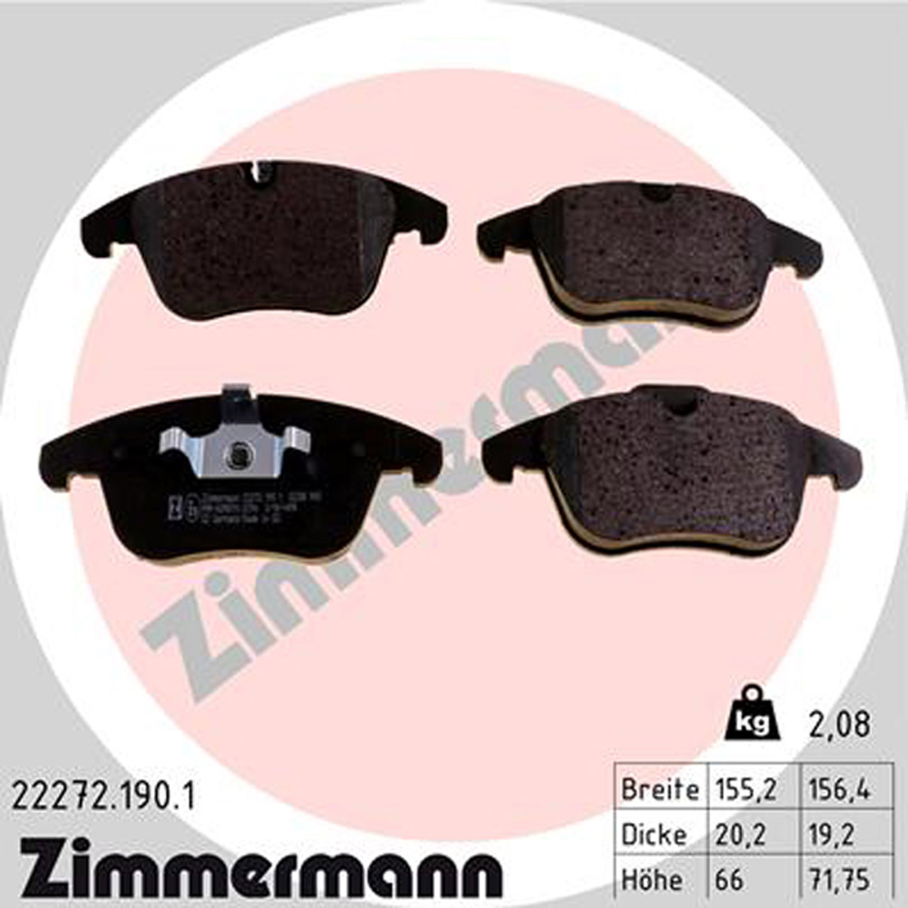 Zimmermann SPORT Bremsscheiben + Bremsbeläge JAGUAR XE (X760) 16 Zoll vorne