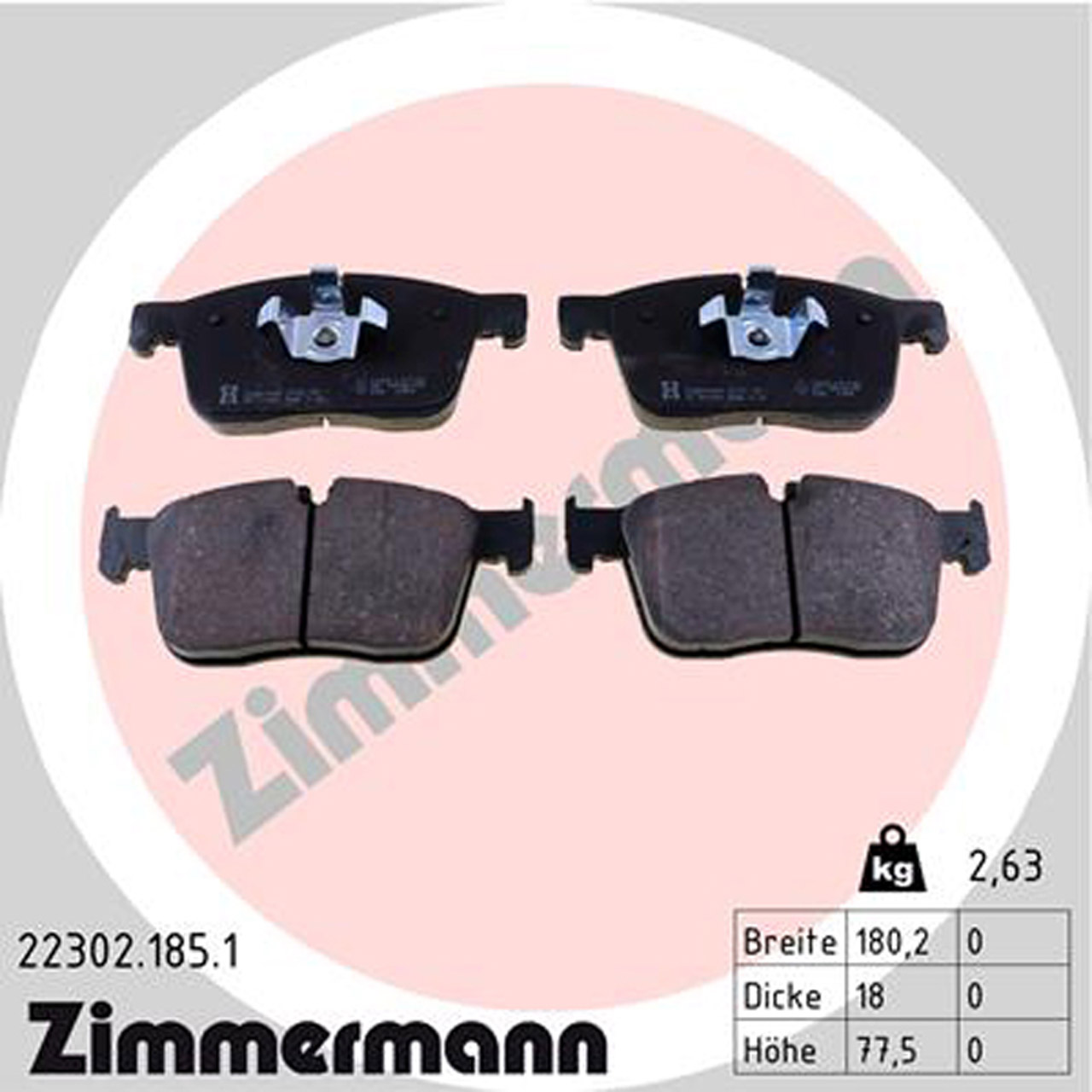 Zimmermann SPORT Bremsscheiben + Bremsbeläge + Sensor JAGUAR F-Pace (X761) 18 Zoll vorne