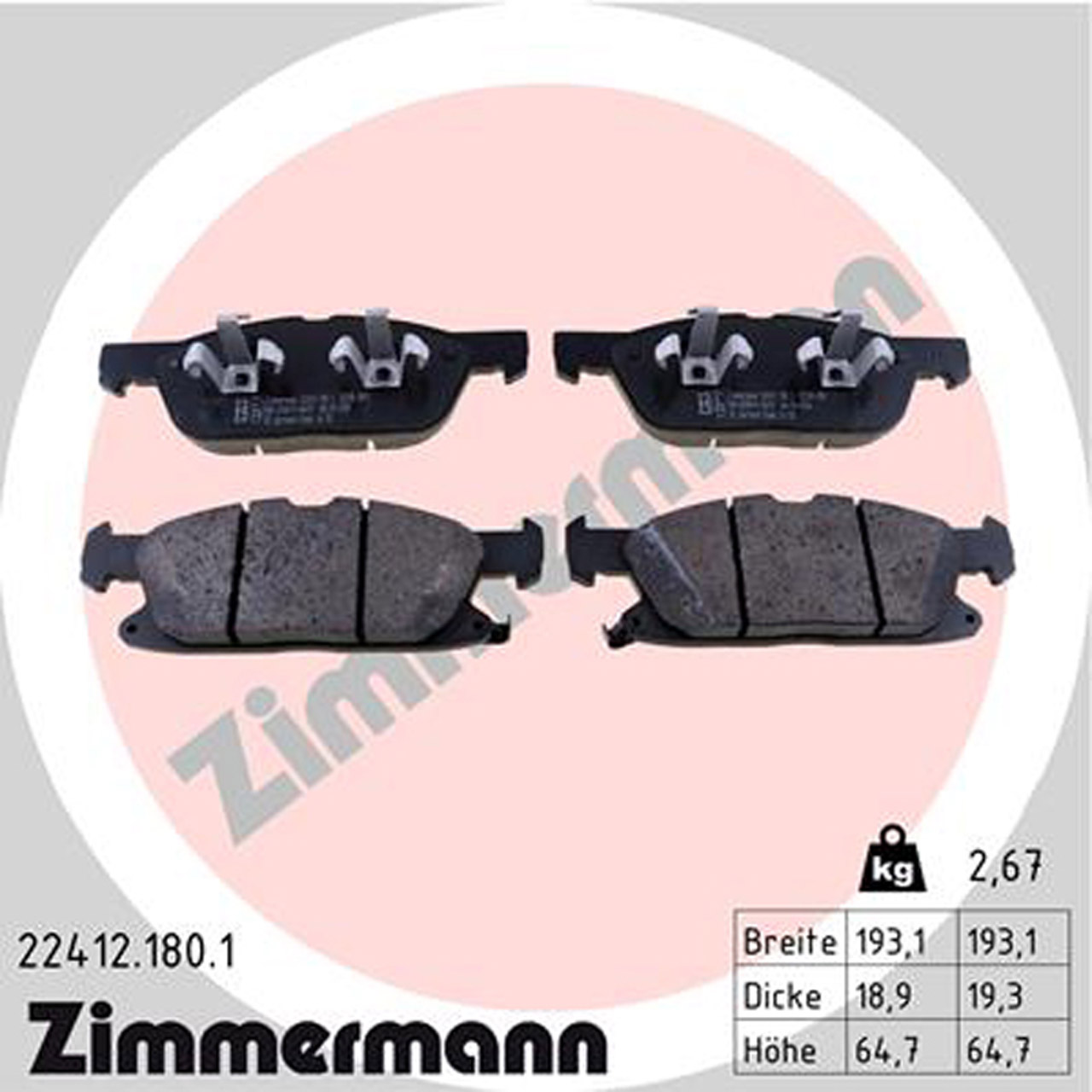 ZIMMERMANN Bremsscheiben + Bremsbeläge FORD Edge Galaxy (CK) S-Max (CJ) 17 Zoll vorne