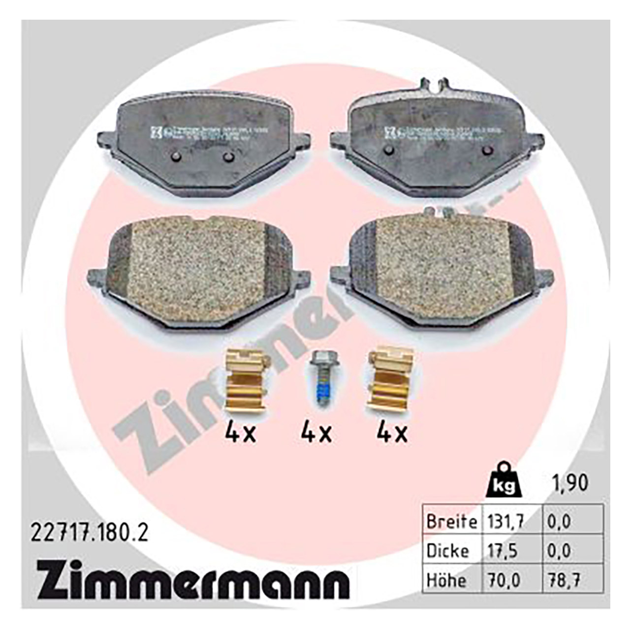 ZIMMERMANN Bremsbeläge + Warnkontaktsensor MERCEDES G-Klasse W463 G63AMG 585 PS hinten