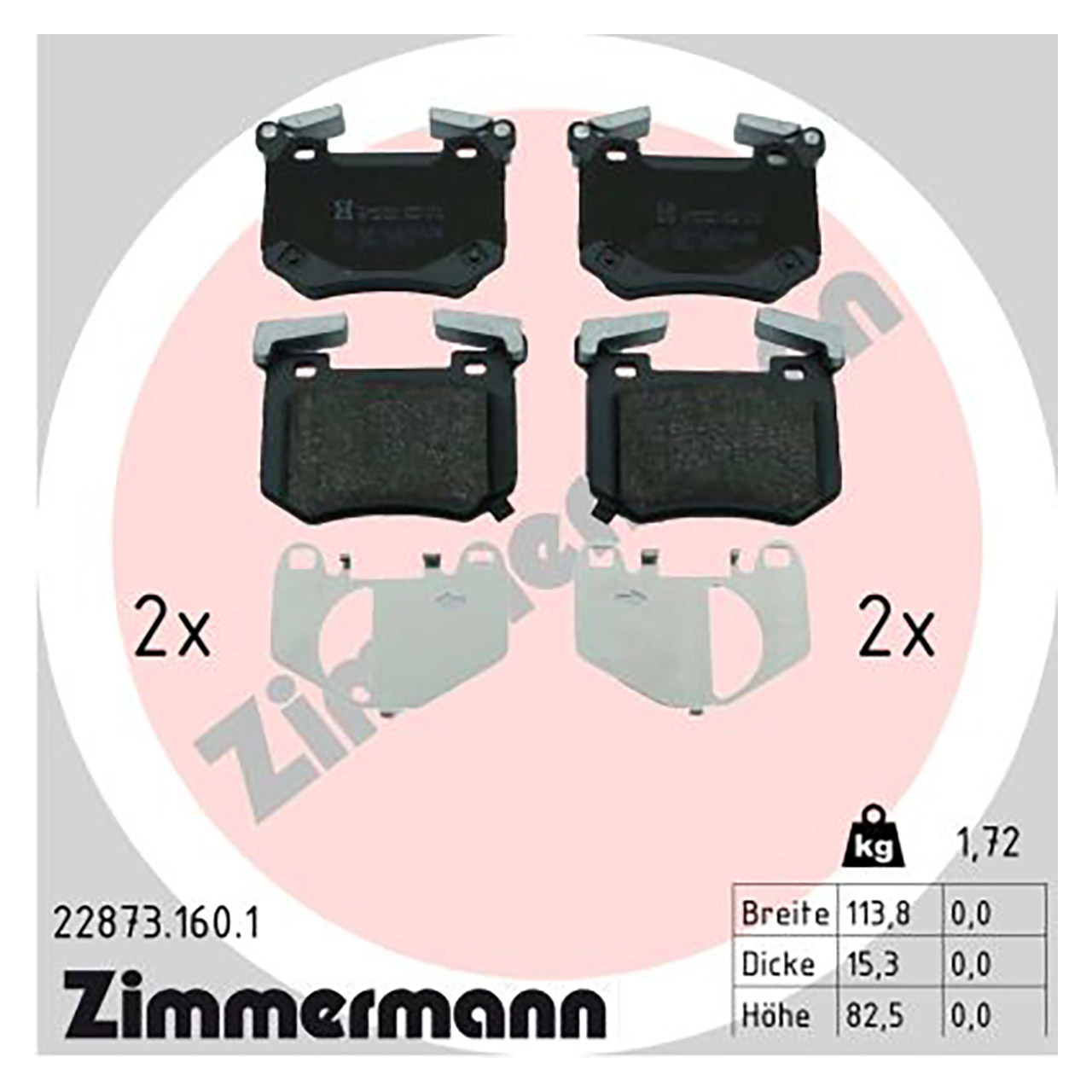 ZIMMERMANN Bremsscheiben + Bremsbeläge KIA Stinger (CK) 3.3 T-GDi 366/370 PS hinten