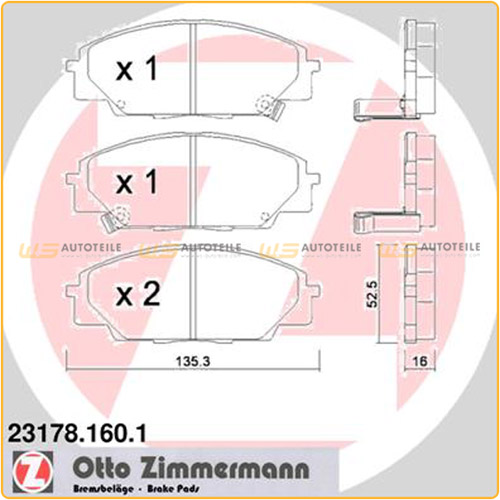 ZIMMERMANN Bremsscheiben + Bremsbeläge HONDA Civic 8 Type R 201/224 PS vorne
