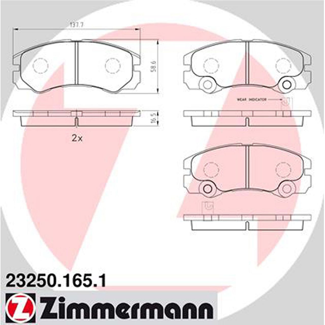 ZIMMERMANN Bremsbeläge Bremsbelagsatz für Opel Frontera B 2.2i 3.2i 2.2DTI vorne