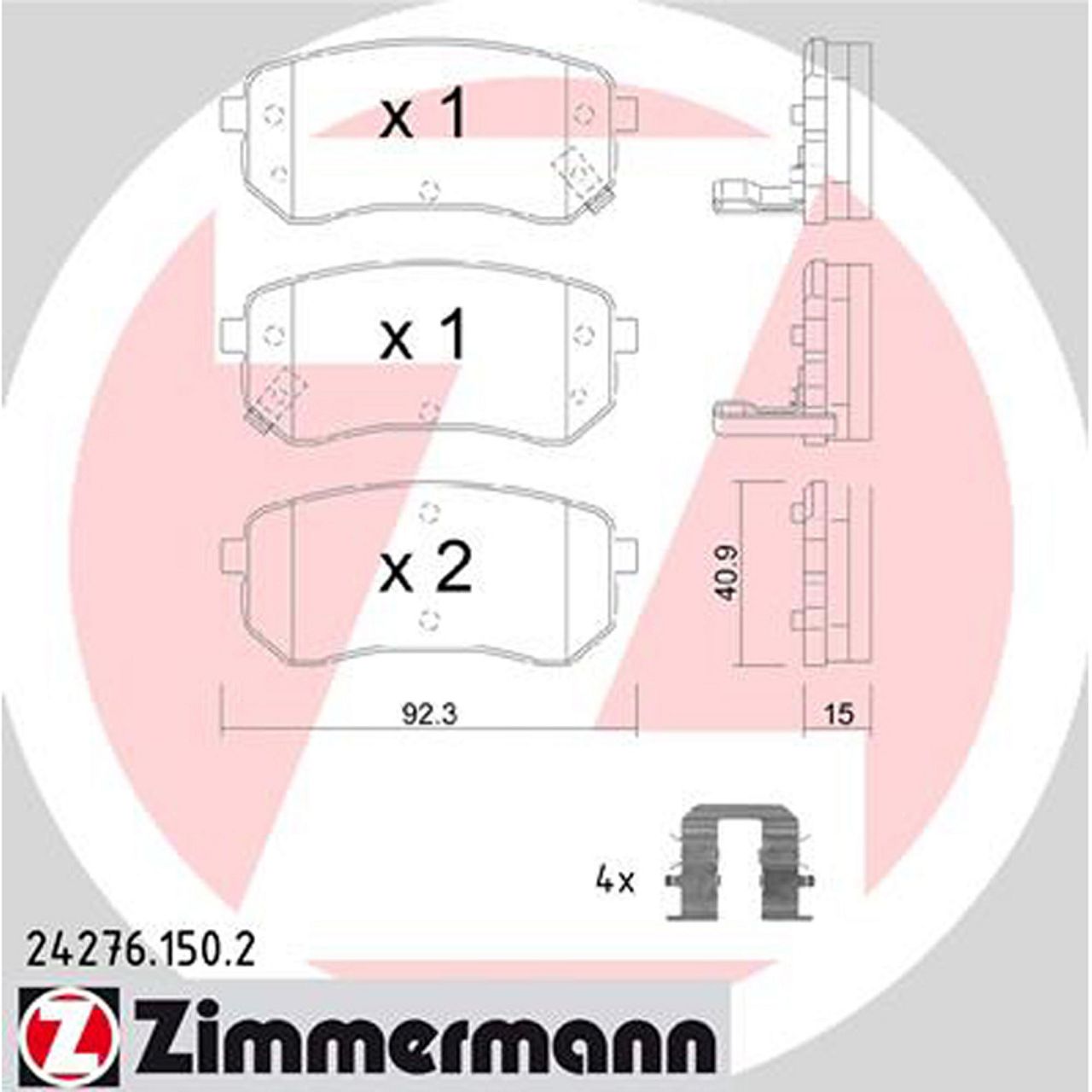 ZIMMERMANN Bremsscheiben + Beläge HYUNDAI i10 I (PA) KIA Picanto (SA) (TA) hinten