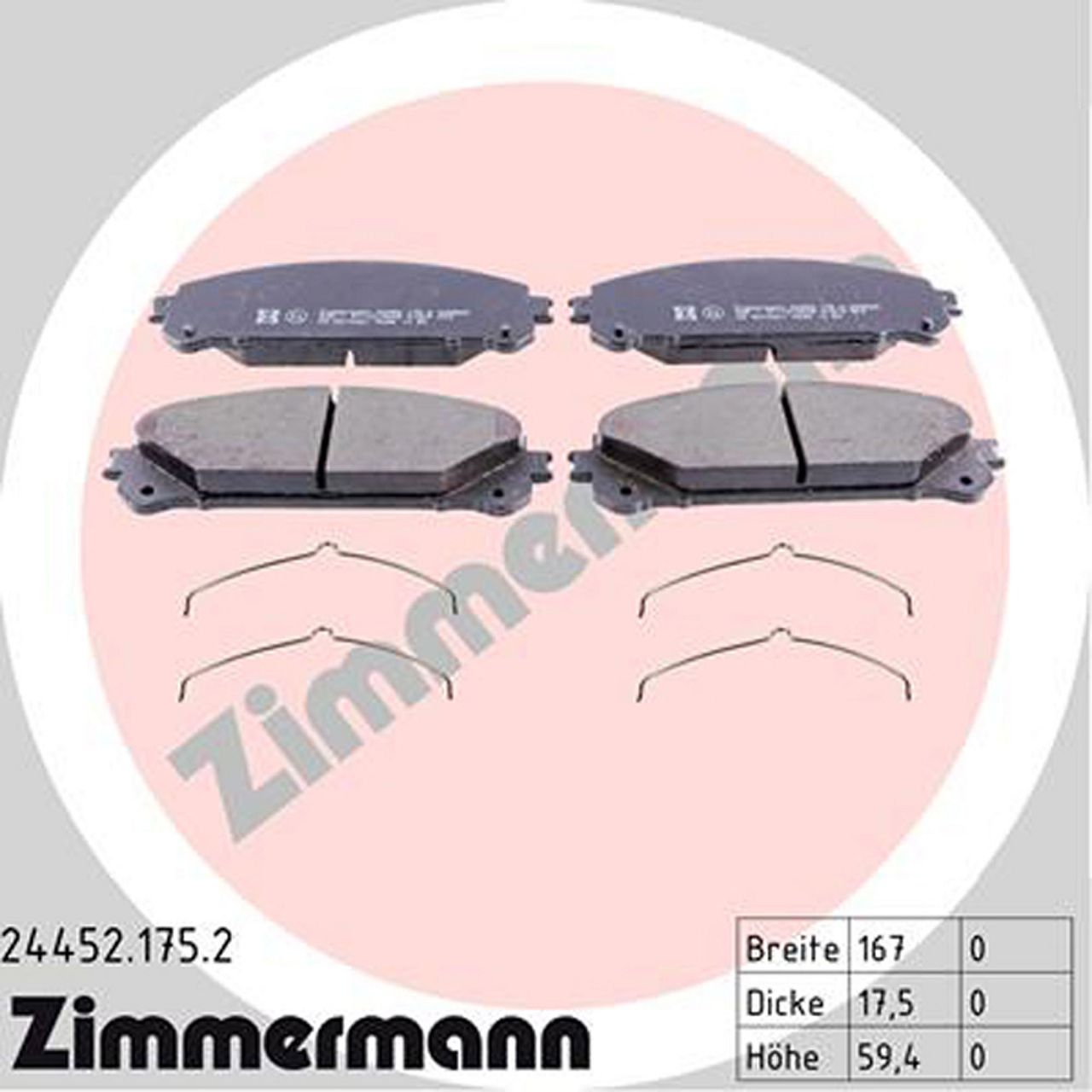 ZIMMERMANN Bremsscheiben + Beläge TOYOTA RAV 4 IV (A4) 17 Zoll LEXUS NX (Z1) vorne