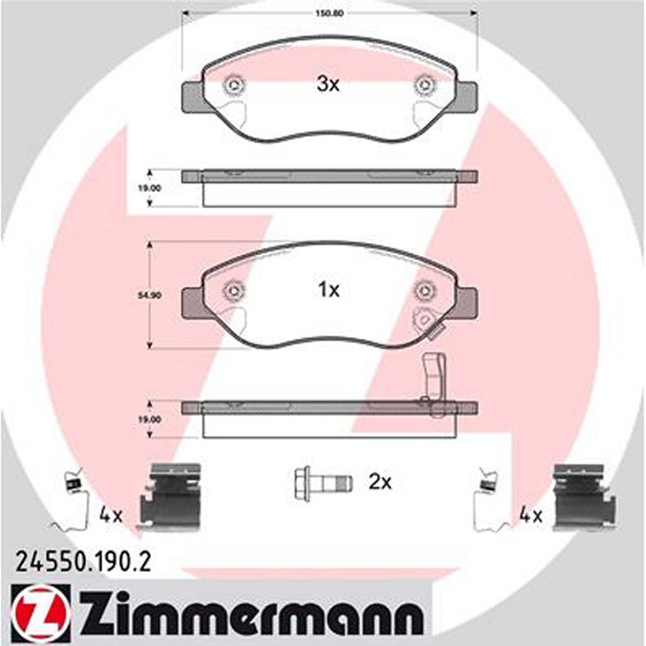 ZIMMERMANN Bremsscheiben + Bremsbeläge OPEL Corsa D 1.4 1.7 CDTI vorne