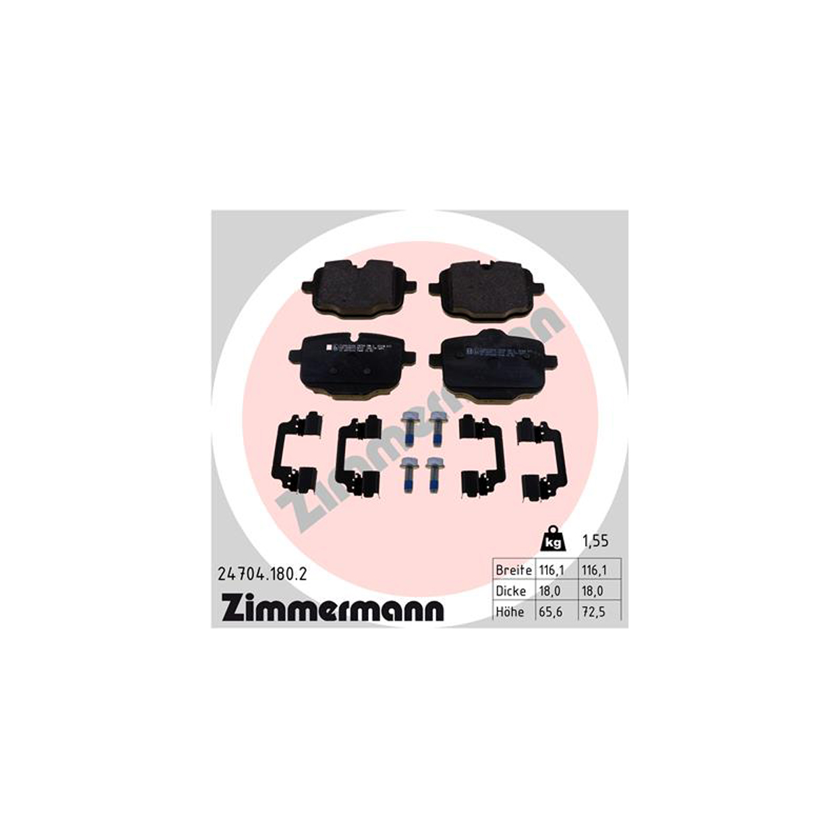 ZIMMERMANN Bremsscheiben + Bremsbeläge + Sensor BMW X3 G01 mit M-Sportbremse hinten