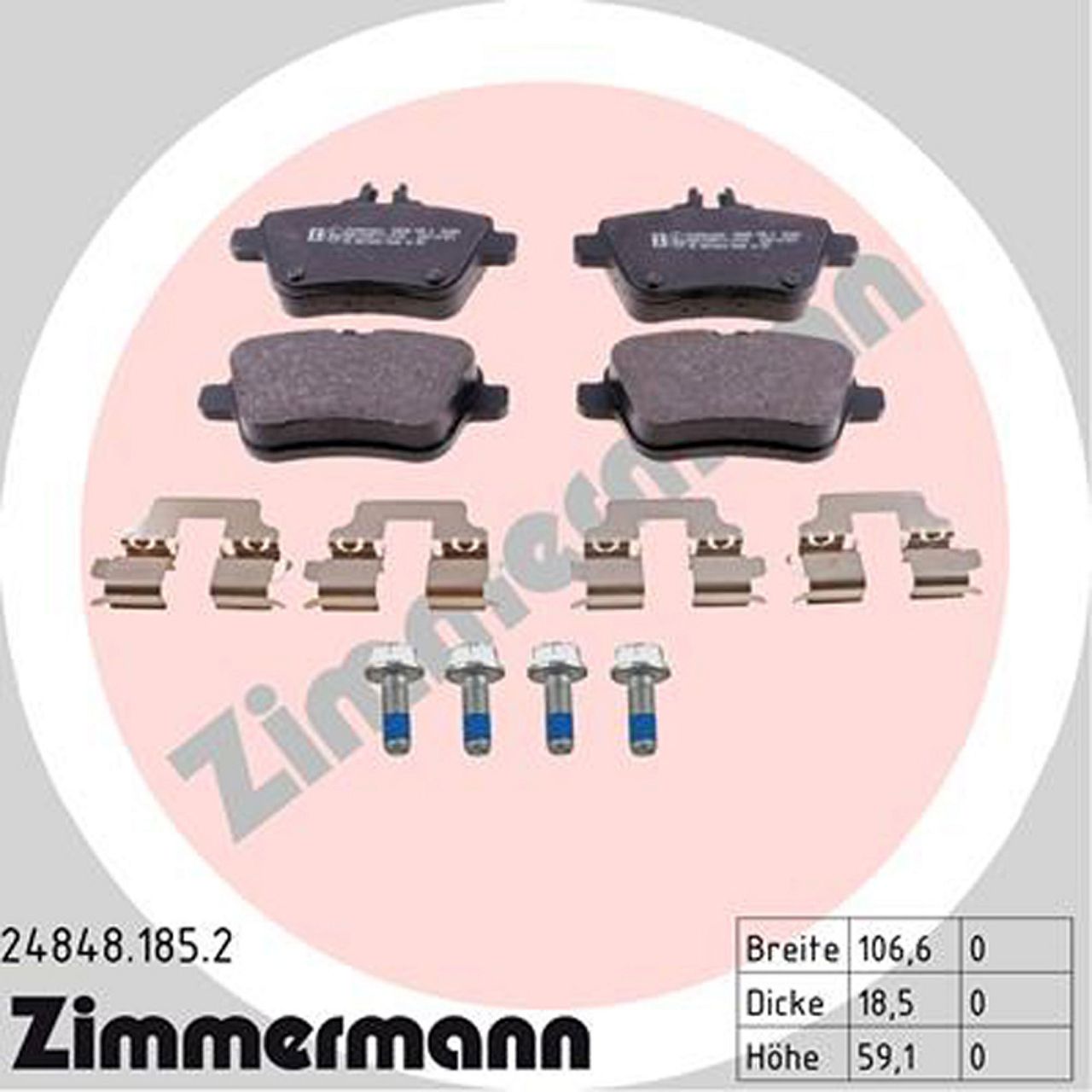 ZIMMERMANN Bremsscheiben + Beläge MERCEDES W176 W246 C117 X117 X156 hinten