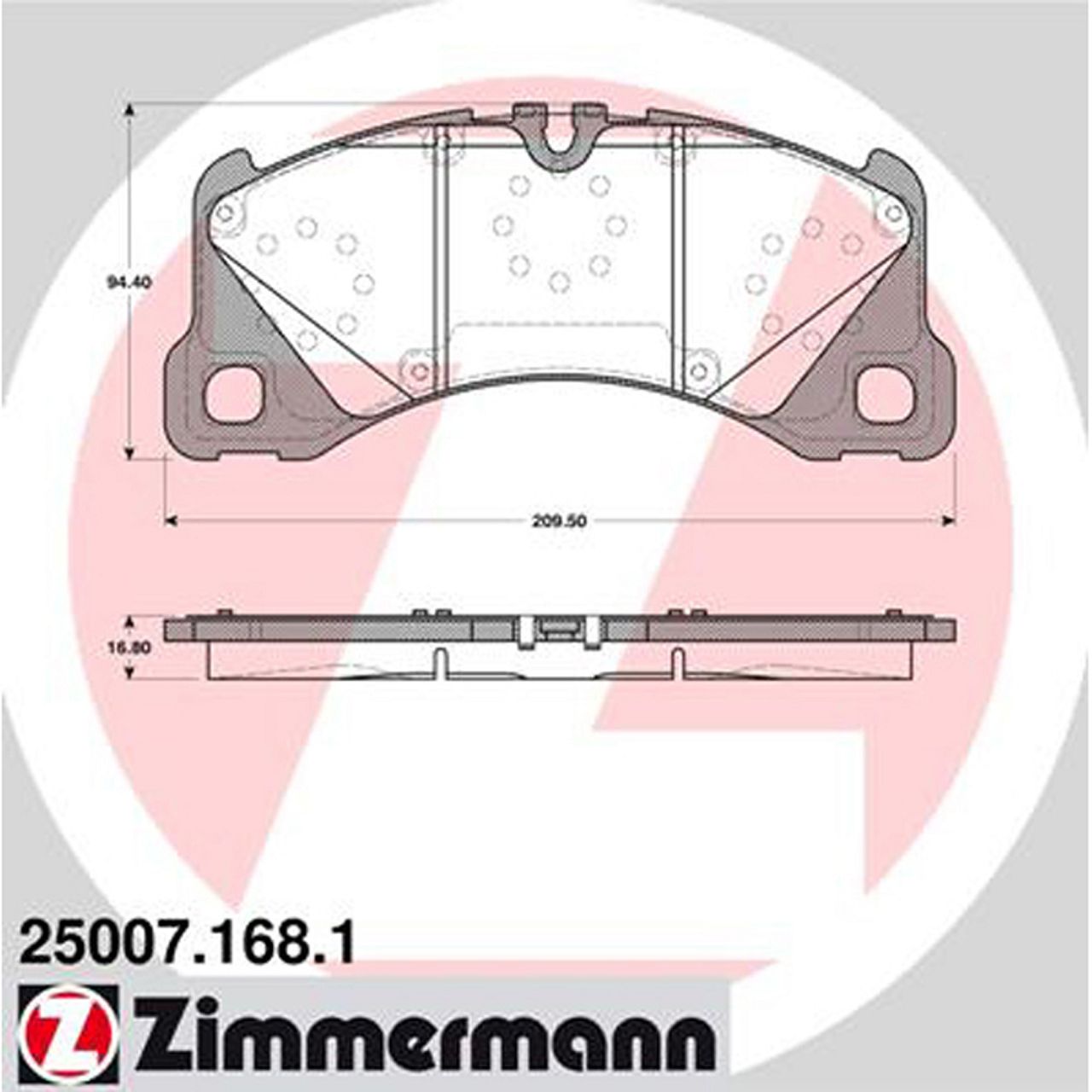 Zimmermann FORMULA Z Bremsscheiben + Beläge + Wako PORSCHE Panamera 970 4.8 Turbo/S vorne