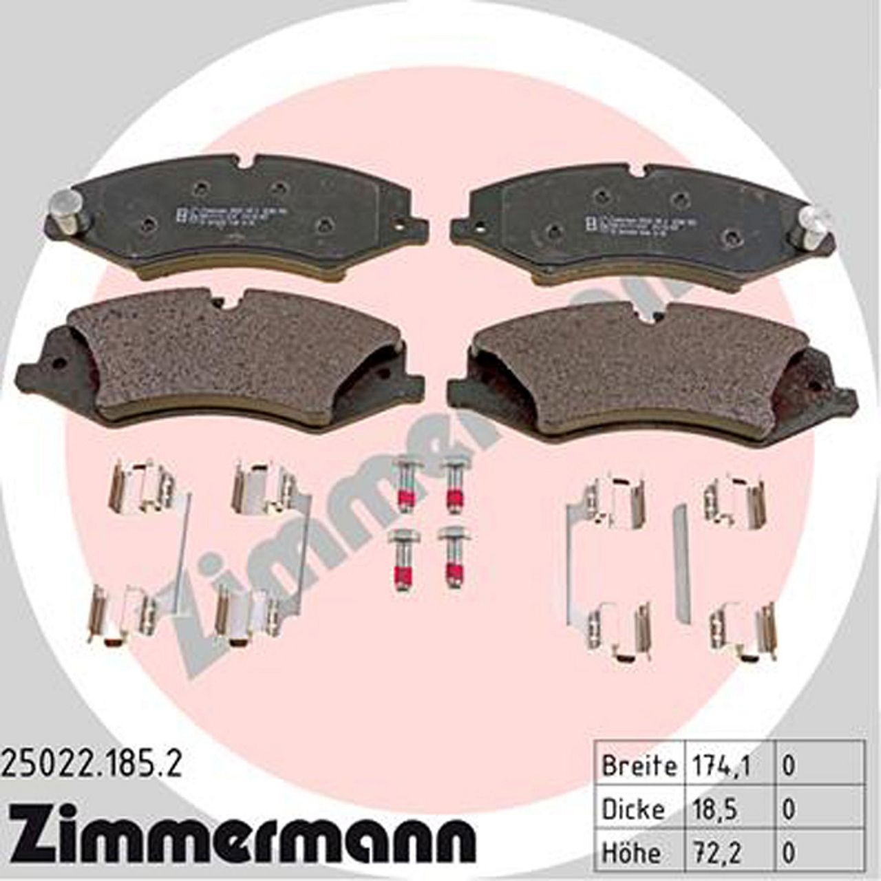ZIMMERMANN Bremsscheiben + Beläge + Sensor LAND ROVER Discovery 4 bis Fgst. AA222221 vorne